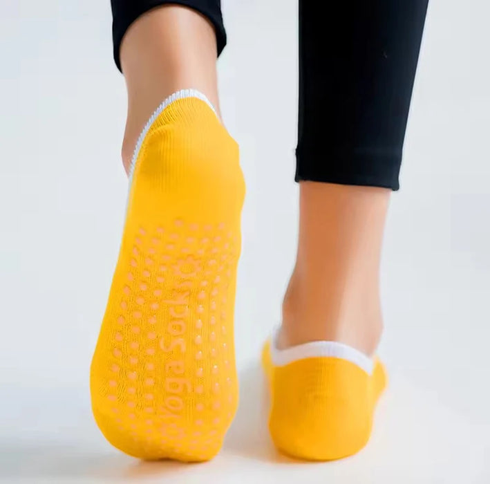 Multi Colored Plus Size Women's Yoga Socks