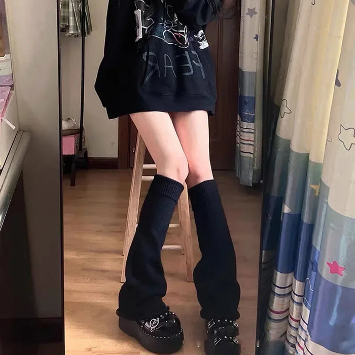 Wide Leg Socks Summer Soild Long Tube Covering The Legs Sock