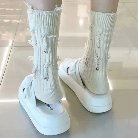 Women Ripped Socks