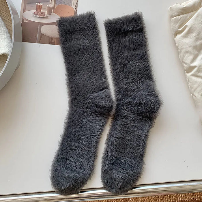 Mink Fleece Middle Tube Socks Men's Socks