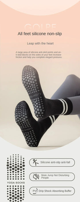women-anti-skid-yoga-socks-grips-cotton-mid-tube-bottom-breathable-fitness-dance-barre-workout-pilates-socks-7-colors