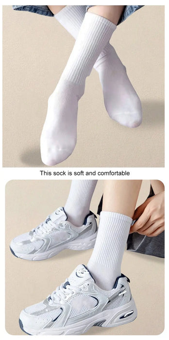 Women Solid Color Socks