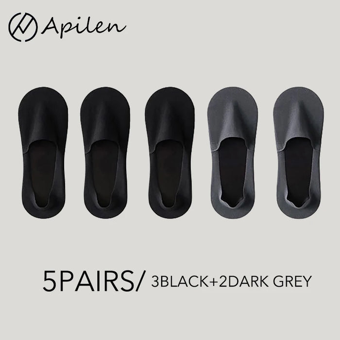 5P/ Men Non Slip Invisible Socks