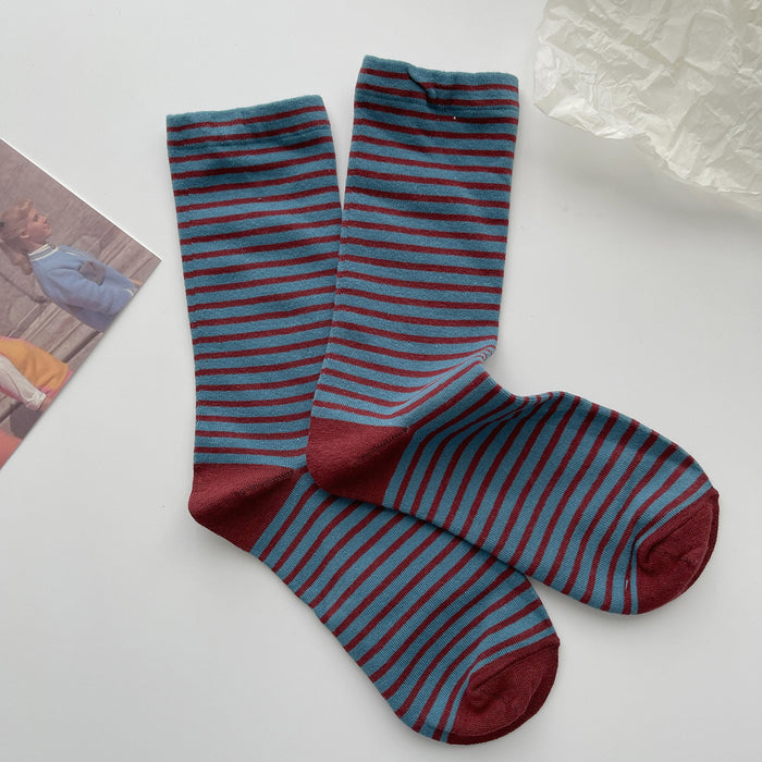 Retro Striped Socks