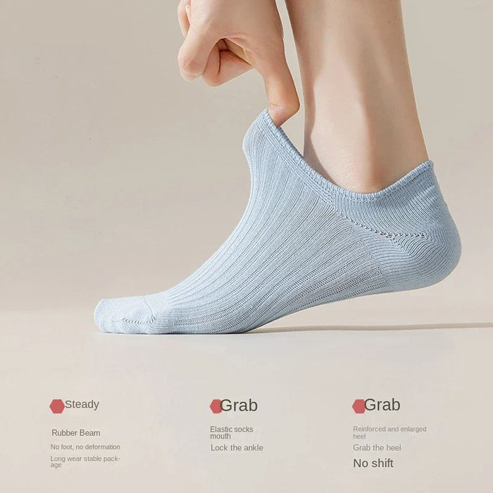 4-10-pairs-of-womens-socks-cream-thin-boat-socks-solid-color-non-slip-shallow-socks-simple-ins-tide-spring-and-summer-invisible