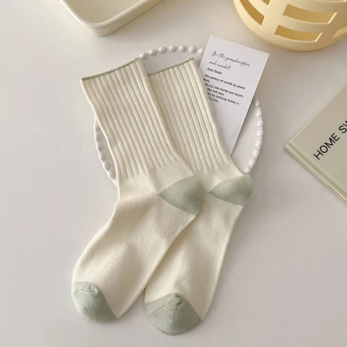 cream-socks-women-korean-style-simple-solid-color-women-socks-japanese-fashion-harajuku-school-girls-knitting-cotton-long-socks