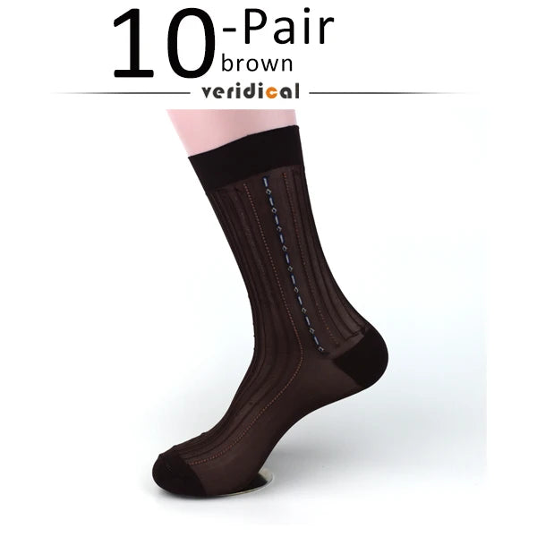 10 Pairs Large  Mens Nylon Thin Socks