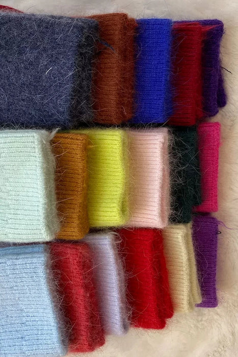Thickened With Wool Warm Rabbit Hair Socks  Cashmere Stockings