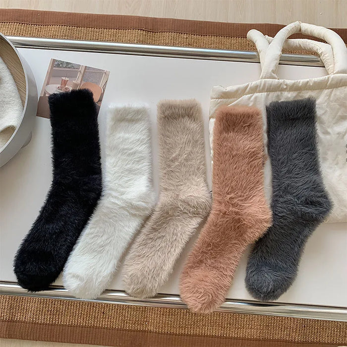 Mink Fleece Middle Tube Socks Men's Socks