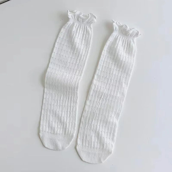 Lolita Women Hollow Out Breathable Mesh Lace Socks