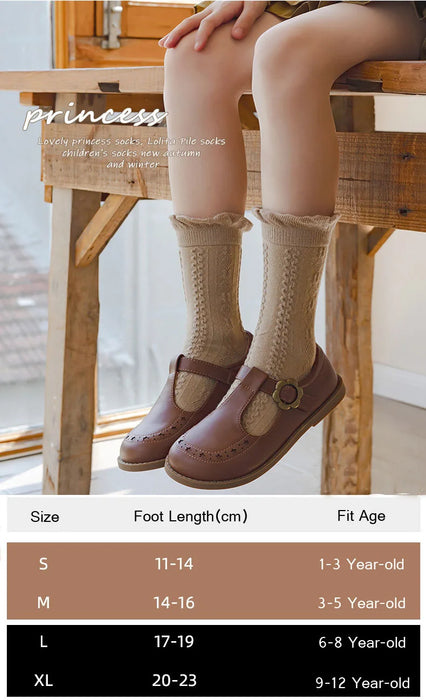 5 pairs / 1-12Y  Kids Lolita Fancy Socks