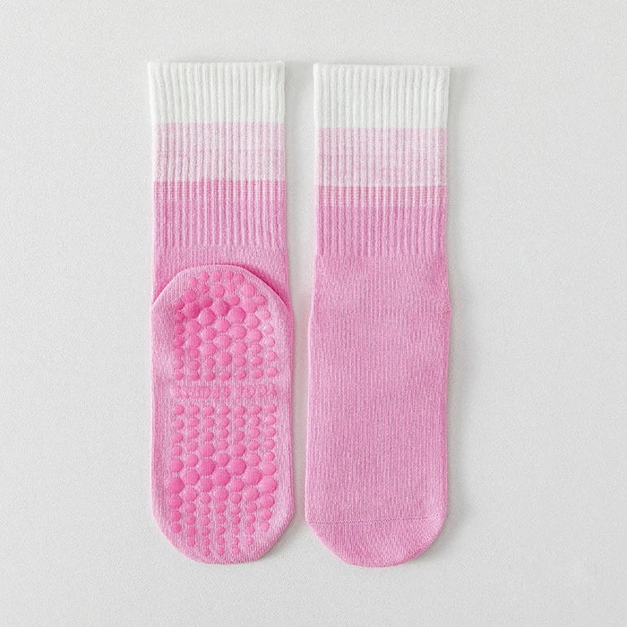 yoga-socks-womens-pilates-cotton-non-slip-silicone-indoor-fitness-dance-color-gradient-sports-socks