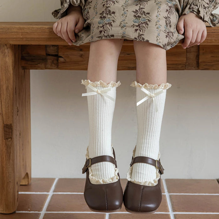 Soft Cotton Lace Stuff Princess Ruffle kids Socks