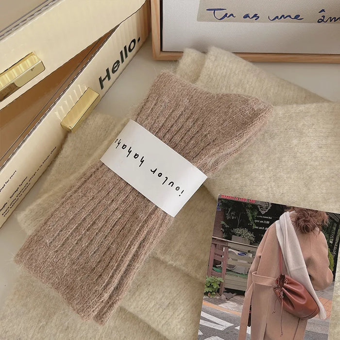 3-6-pairs-of-womens-winter-mid-tube-socks-plus-velvet-thick-warm-socks-soft-solid-color-japanese-style-long-socks