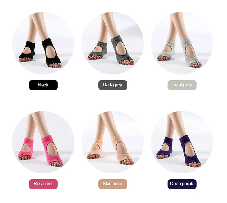 women-two-toes-yoga-socks-ballet-dance-half-fingers-sock-slippers-quick-dry-breathable-non-slip-silicone-sport-pilates-socks