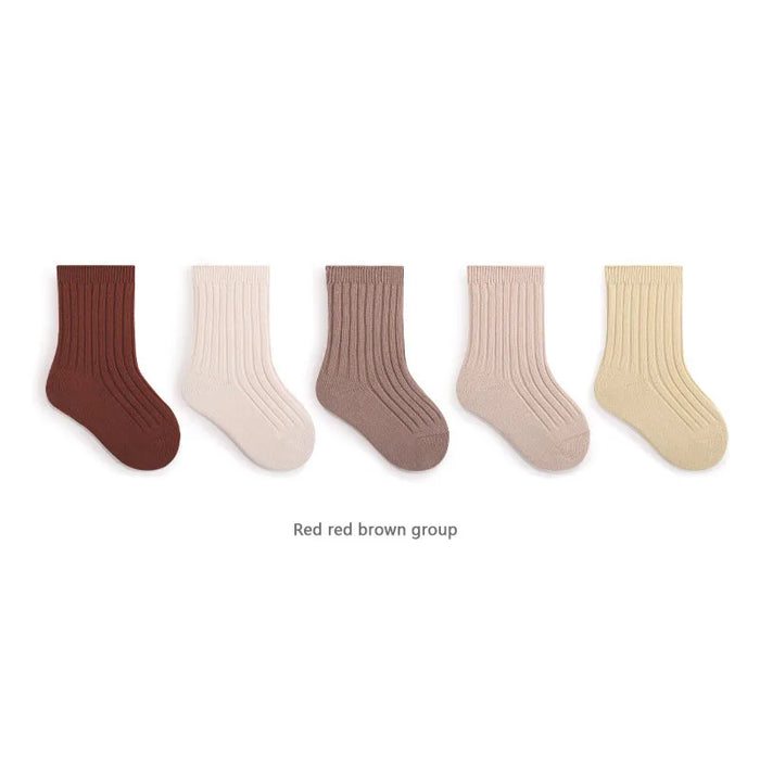 5-pairs-lot-baby-socks-breathable-loose-south-korea-style-solid-color-kids-socks-middle-tube-cotton-socks-set-for-children