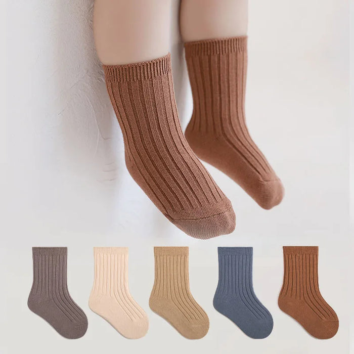 5-pairs-lot-baby-socks-breathable-loose-south-korea-style-solid-color-kids-socks-middle-tube-cotton-socks-set-for-children
