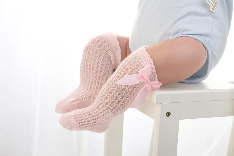3Pairs/Lot Summer Baby Girls Bow Summer Socks