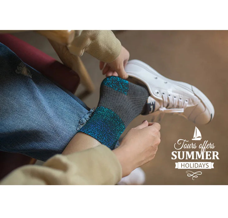 Gold and Silver Silk Bright Silk Series  Socks