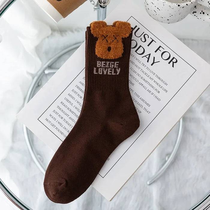 3 Pairs Women's  Cartoon Cotton Sock Sets