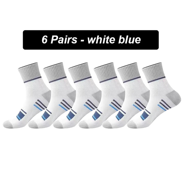 6Pairs Men Socks Breathable Cotton Sports