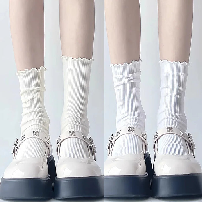 fashion-new-ruffle-socks-for-women-mid-crew-middles-tube-ankle-high-breathable-cotton-socks-black-white-beige-female-cute-sock