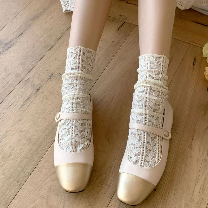 Summer Thin Hollow Breathable Loose Long Socks