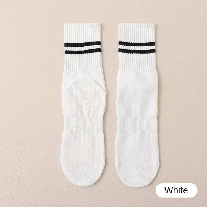 women-anti-skid-yoga-socks-grips-cotton-mid-tube-bottom-breathable-fitness-dance-barre-workout-pilates-socks-7-colors