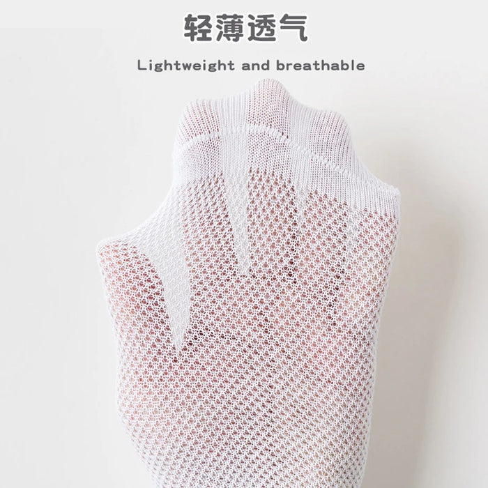 5P/ Summer White Mesh Children Cotton Socks