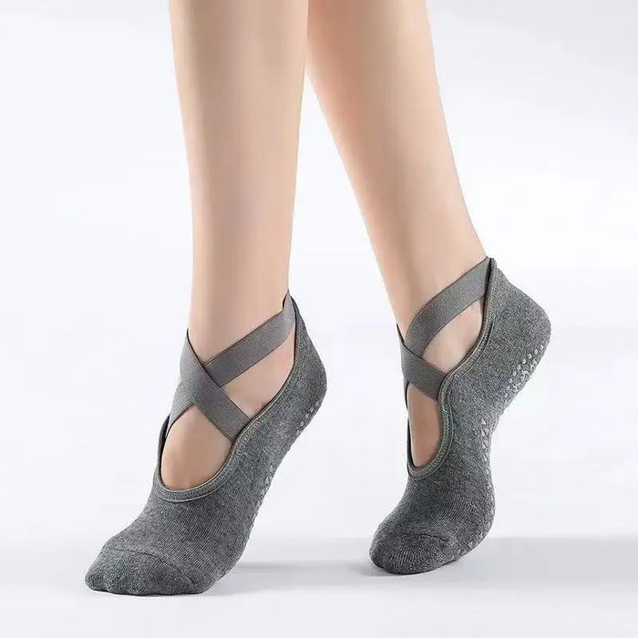 1pair-yoga-socks-for-women-non-slip-grips-straps-bandage-cotton-sock-ideal-for-pilates-pure-barre-ballet-dance-barefoot-workout