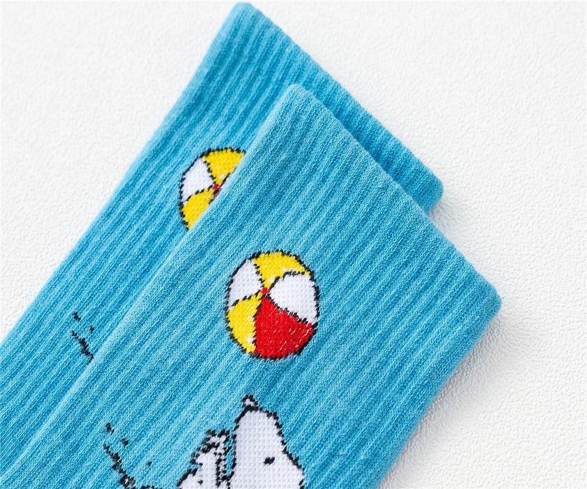 Snoopy Cartoon Cartoon Mid-tube Socks