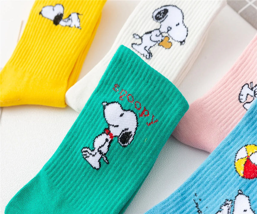 Snoopy Cartoon Cartoon Mid-tube Socks