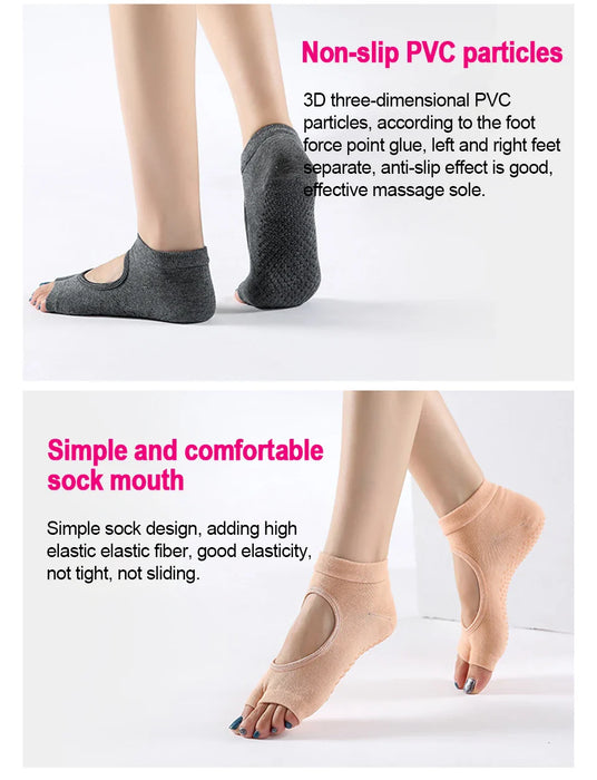 women-two-toes-yoga-socks-ballet-dance-half-fingers-sock-slippers-quick-dry-breathable-non-slip-silicone-sport-pilates-socks