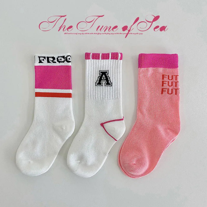 3paris Girls Fancy Lace Flower Pattern Socks