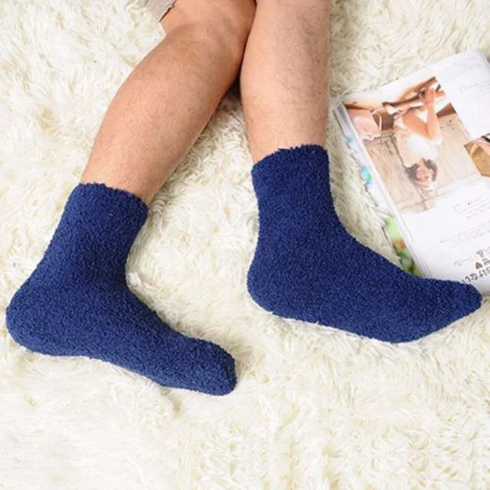 1/3pairs Men Coral Fleece Socks