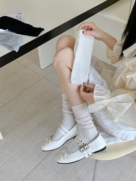 Ballet Wind Solid Color Stockings Socks