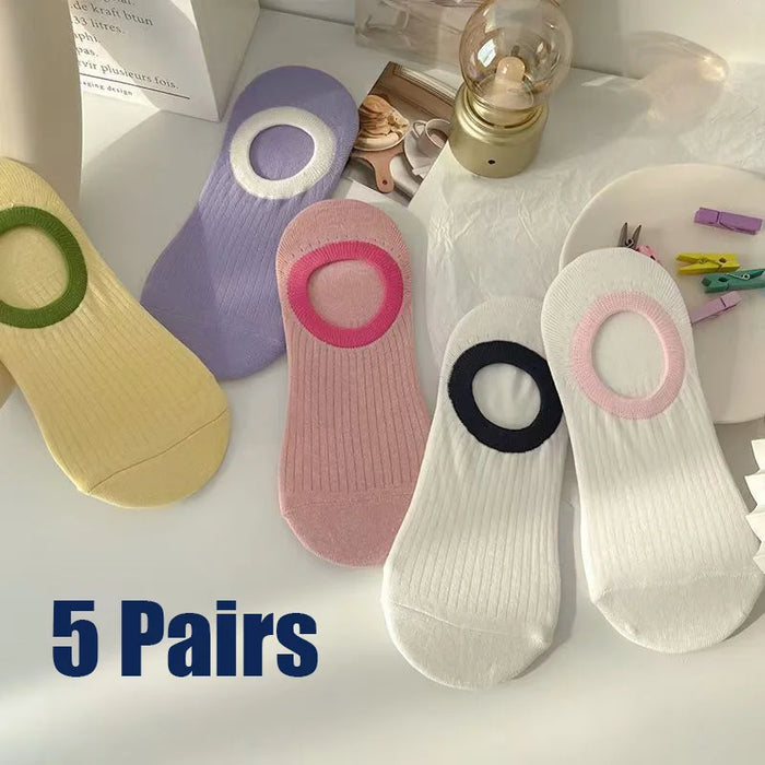 5 Pairs Women's Invisible Ankle Socks