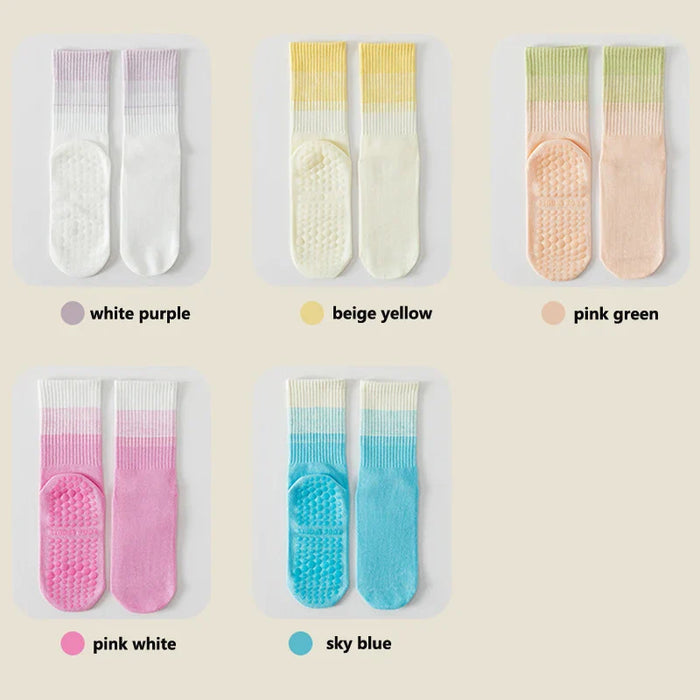yoga-socks-womens-pilates-cotton-non-slip-silicone-indoor-fitness-dance-color-gradient-sports-socks