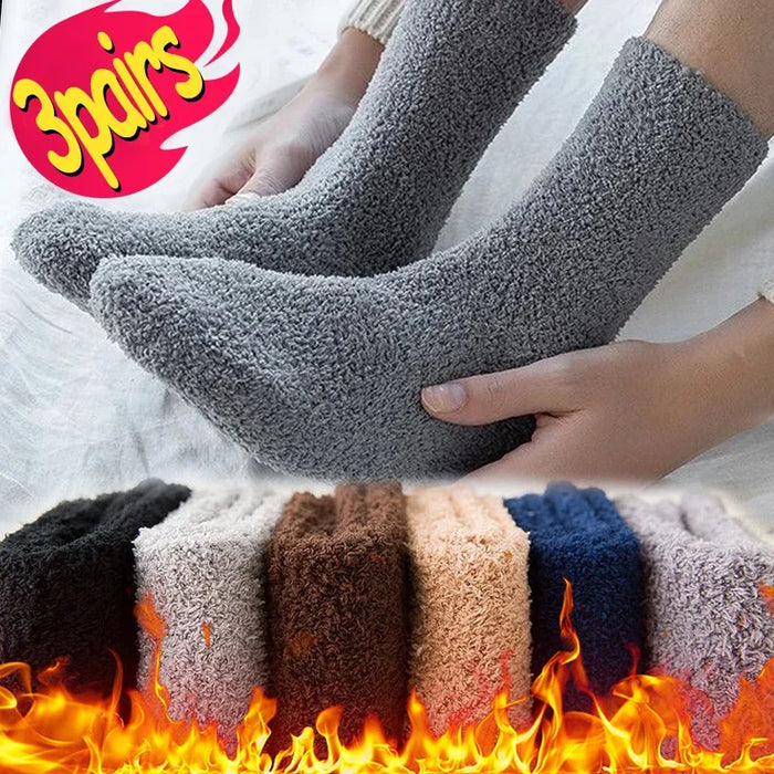 1/3pairs Men Coral Fleece Socks