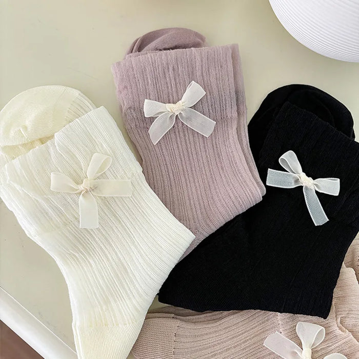 Bowknot Lace Low Tube Lolita Socks