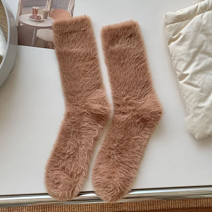 Mink Fleece Middle Tube Socks Men's Socks