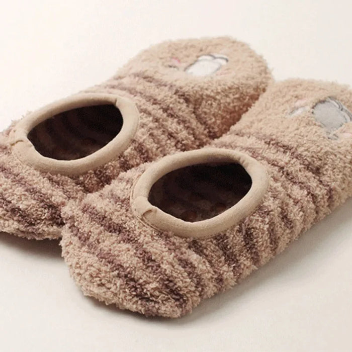 Cute winter grip indoor socks