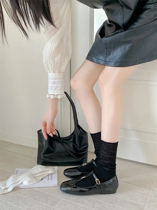 Ballet Wind Solid Color Stockings Socks