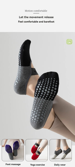 Patchwork colour pilates socks
