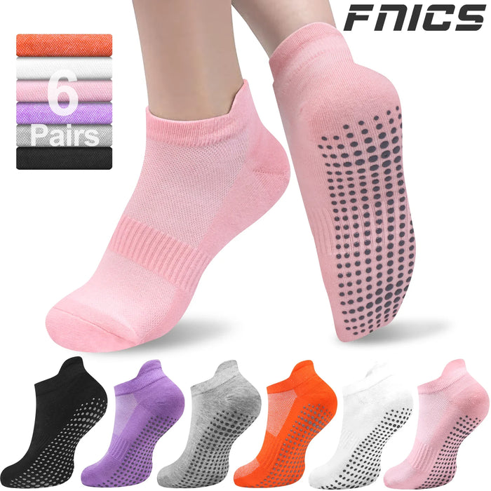 women-yoga-socks-sports-anti-slip-silicone-fitness-professional-training-running-pilates-protecting-heel-ear-short-socks-cotton