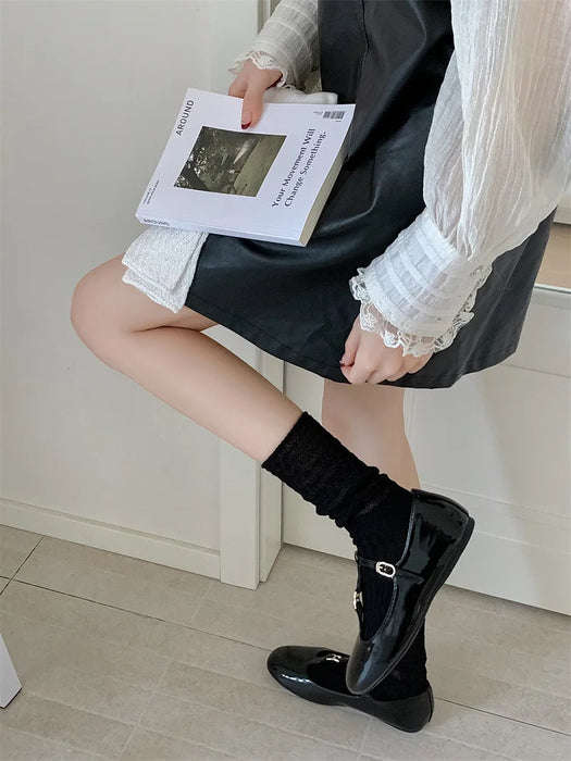 Ballet Wind Solid Color Stockings Socks