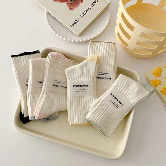 cream-socks-women-korean-style-simple-solid-color-women-socks-japanese-fashion-harajuku-school-girls-knitting-cotton-long-socks
