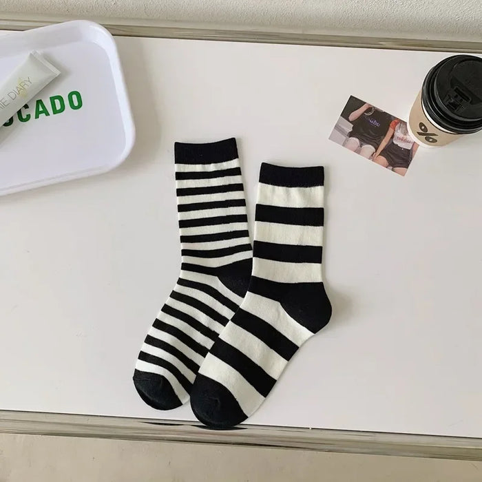Combed Cotton Striped Socks
