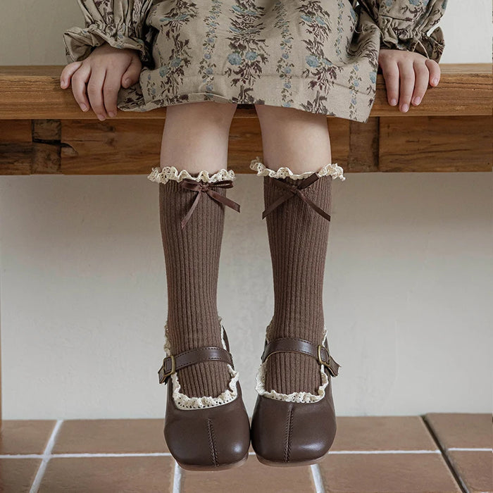 Soft Cotton Lace Stuff Princess Ruffle kids Socks