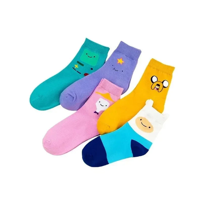 5 Pairs/Set Cartoon Patterned Women Socks